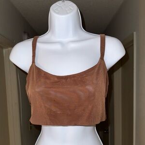 SKIMS Dark Brown Power Mesh Bandeau Bra - NWT - Size 2X